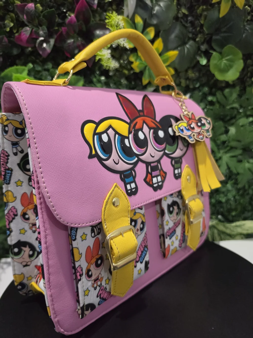New Powerpuff Girls Pink Kids Satchel Bag with Matching Wallet